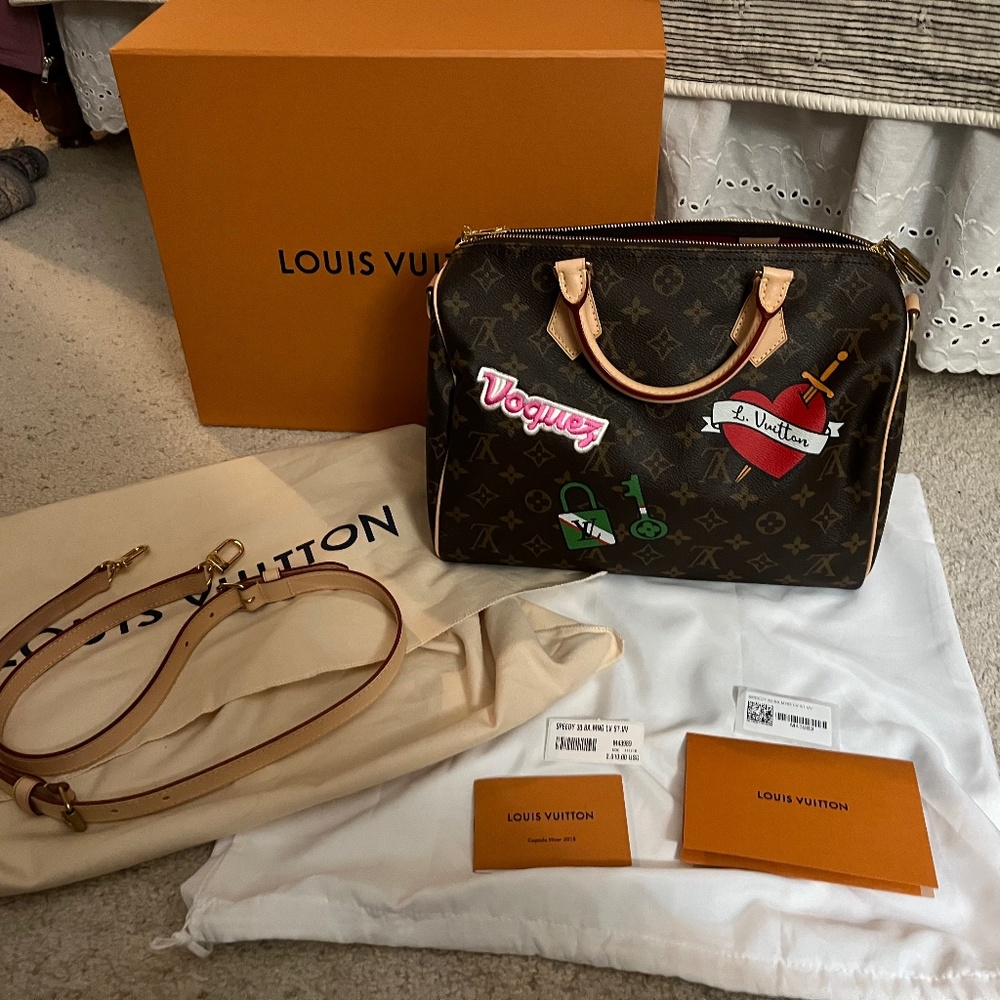 Louis Vuitton Speedy 30 patches brand new